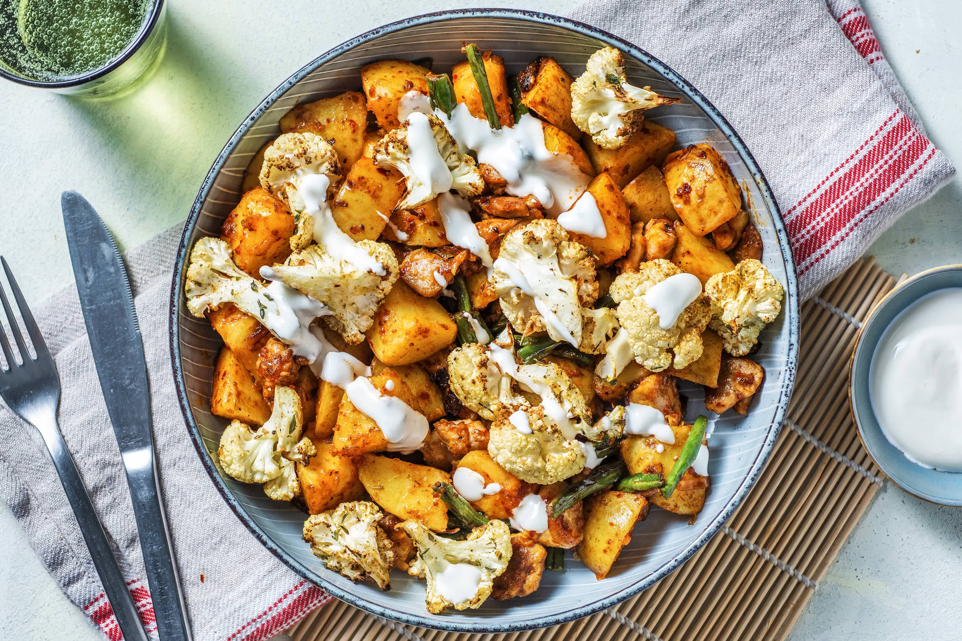 Harissa Chicken Breast and Roasted Cauliflower