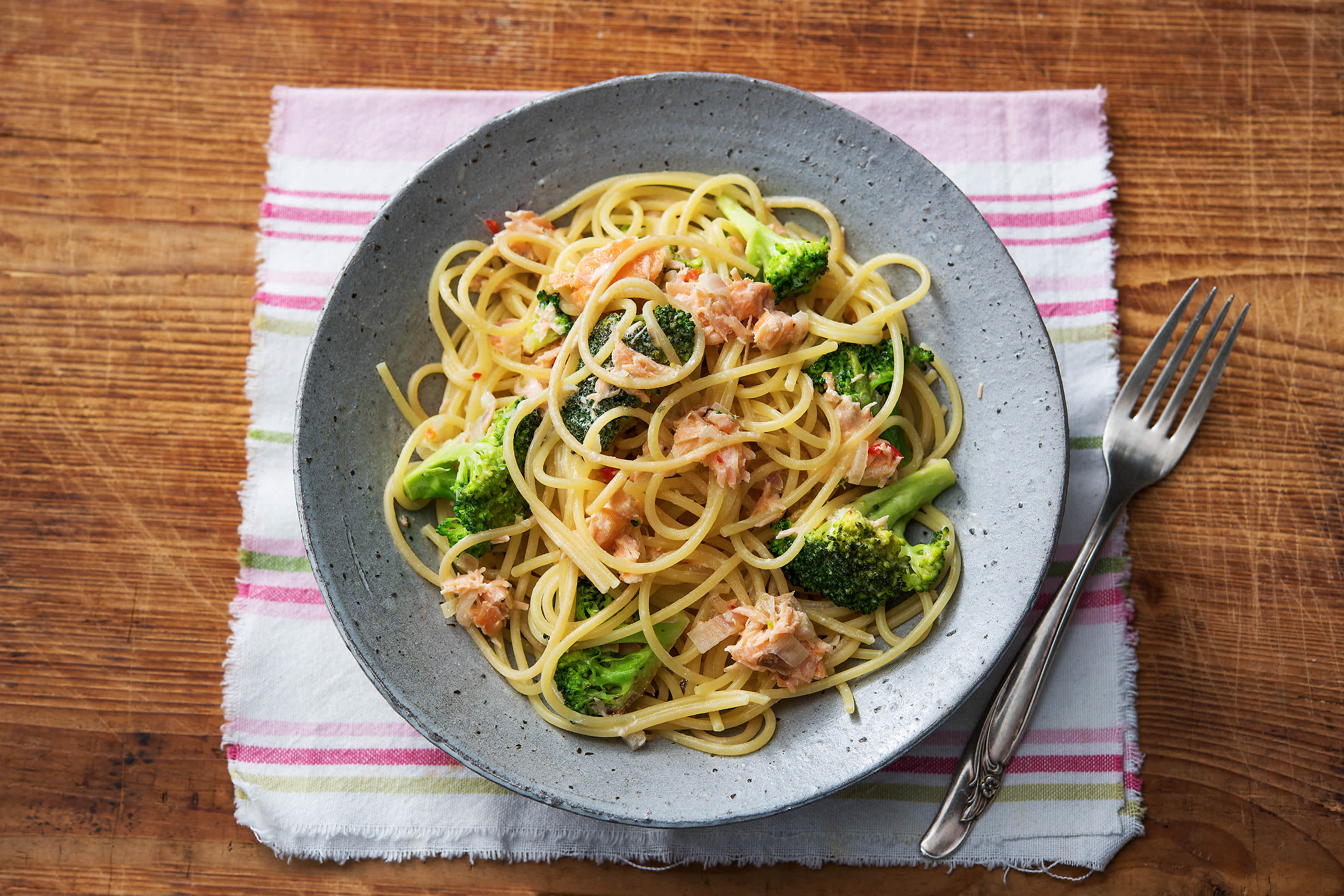 Summer Salmon Spaghetti